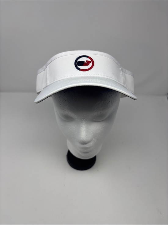 Vineyard Vines Accessories - Vineyard Vines White Visor with Red & Navy Whale Logo